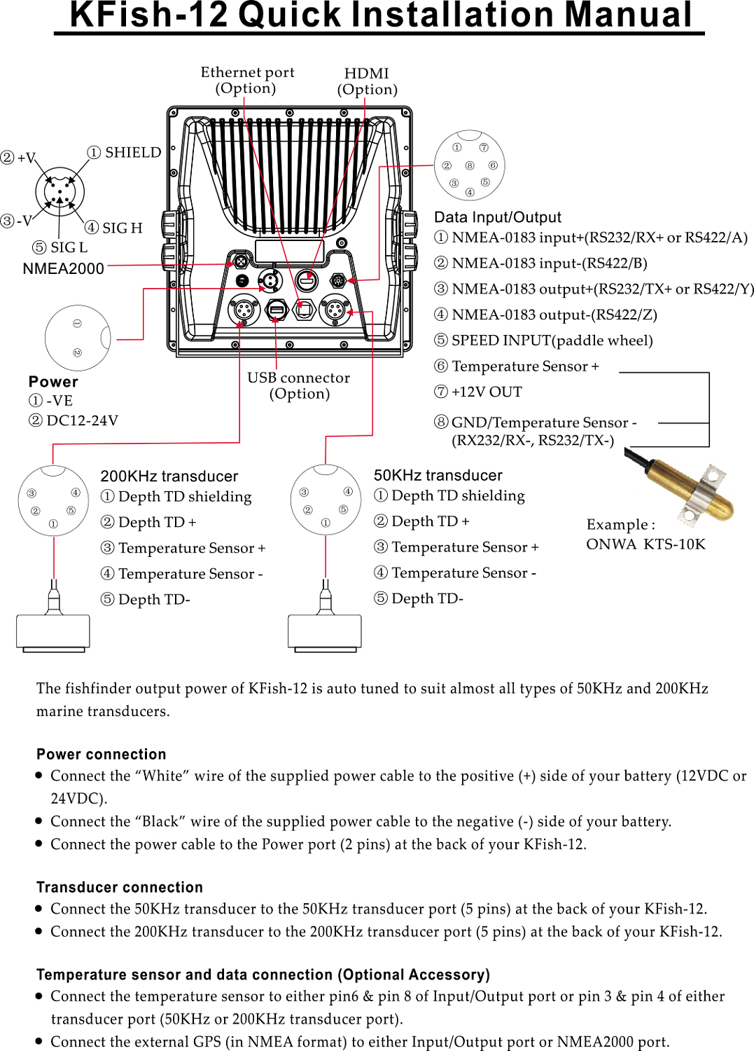 Руководство по быстрой установке KFish-12