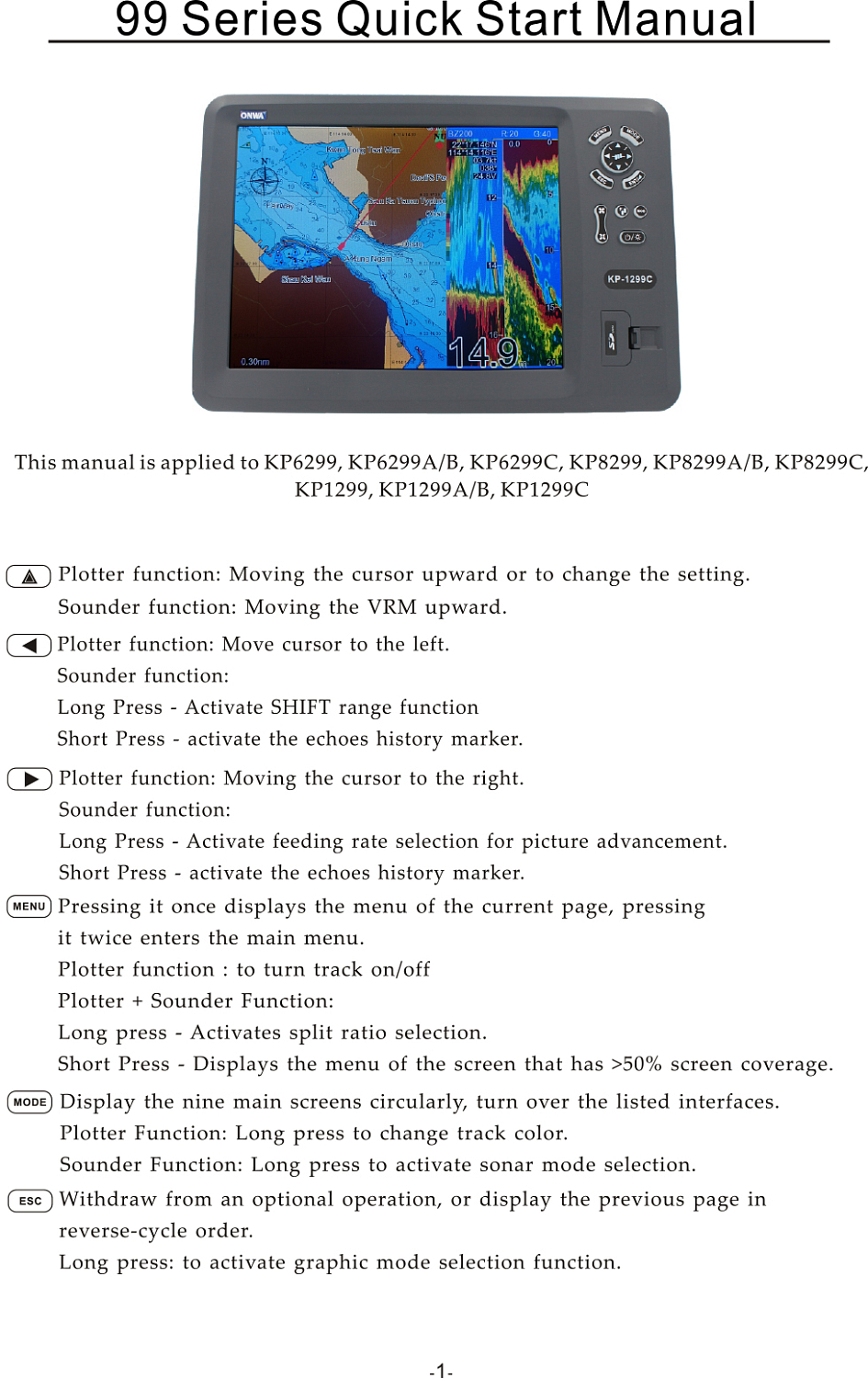 Краткое руководство пользователя КР-1299С