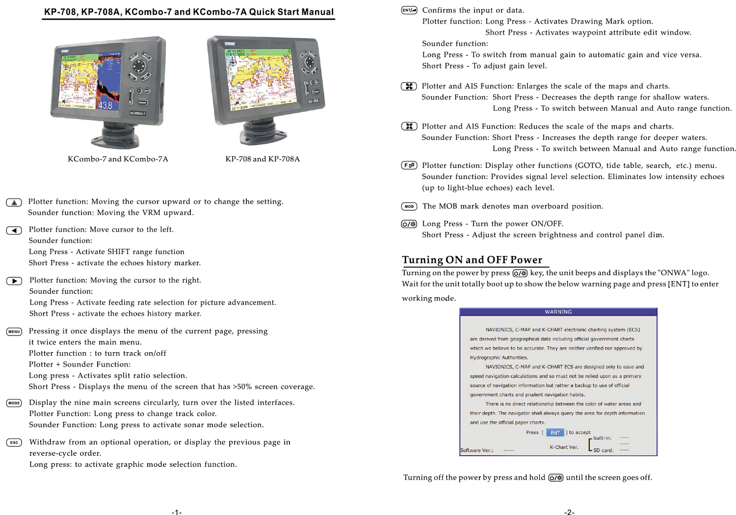 Краткое руководство KR-708A