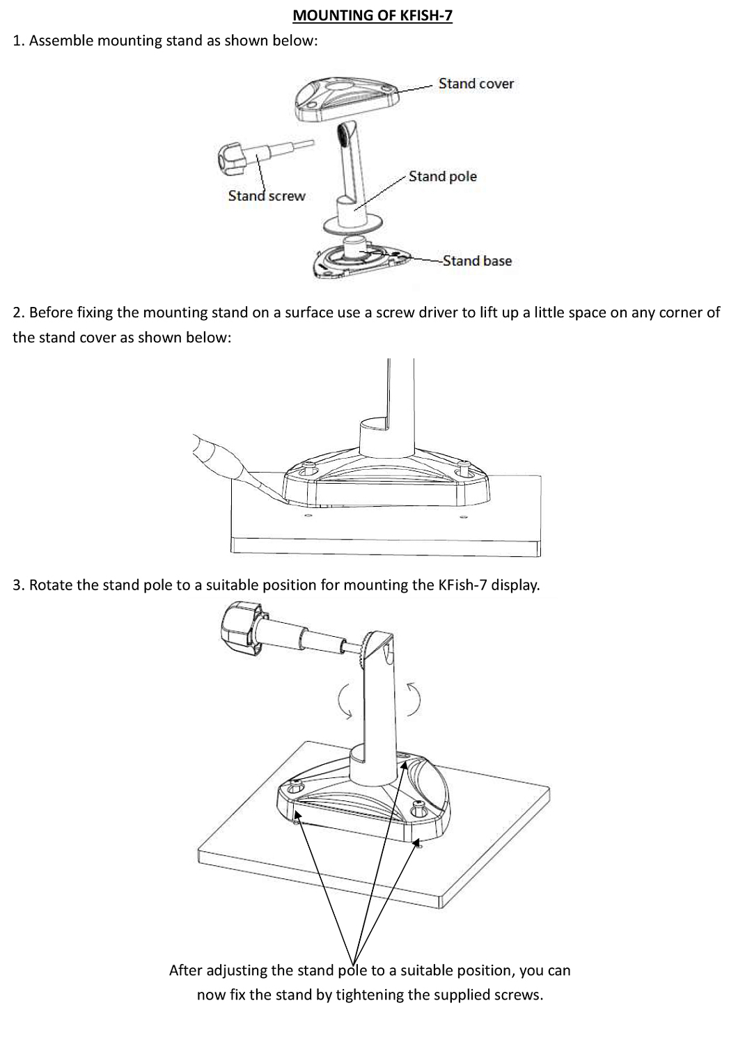 Руководство по установке крепления KFish-7